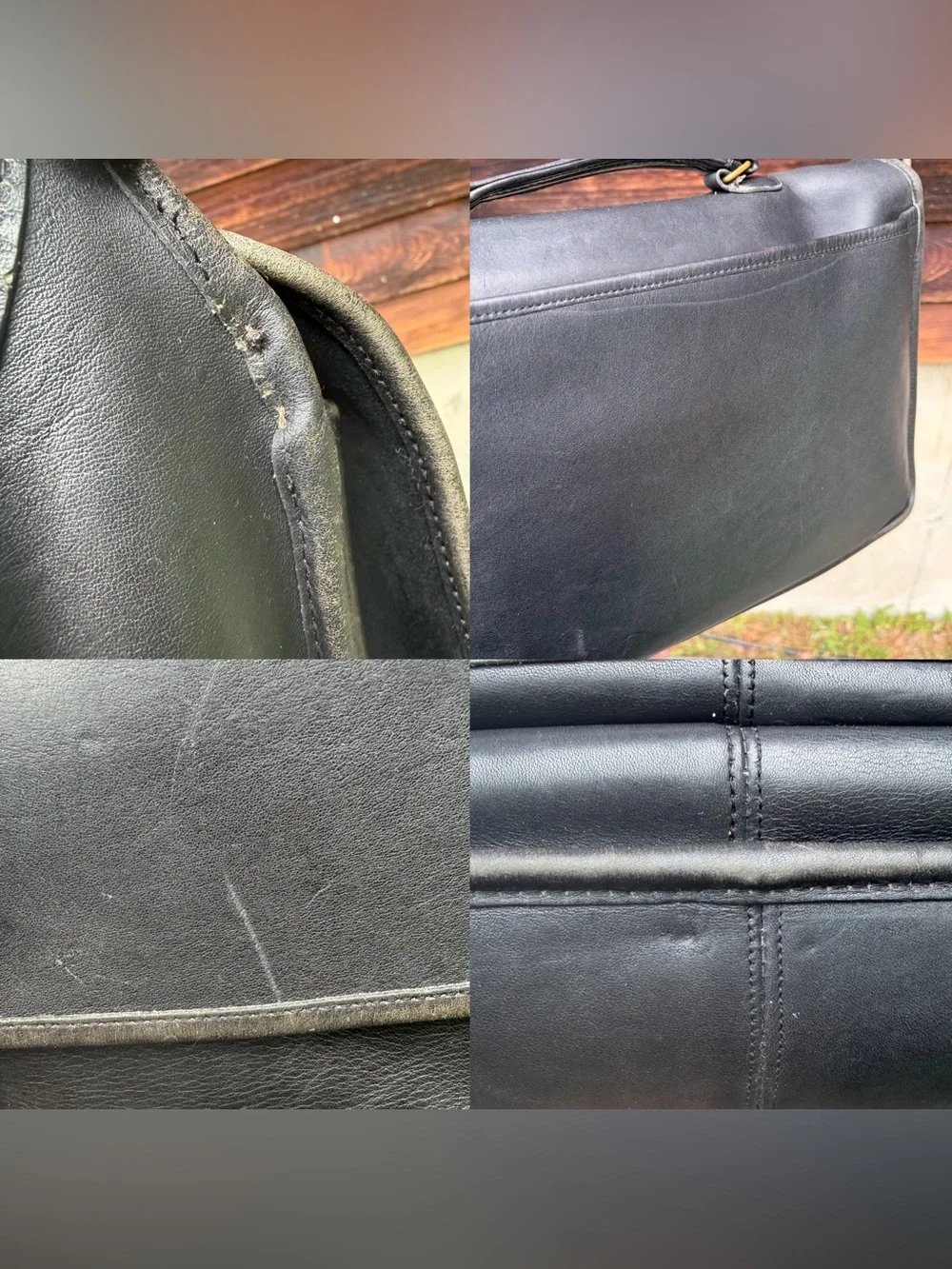 RARE Coach NYC Metropolitan Brief #5180 Black Leather Vintage 80s Bag *READ*